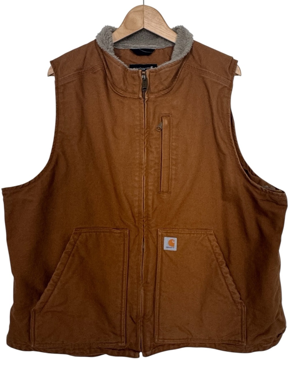 Carhartt Women's or Men's Brown Sherpa Lined Work Vest XXL 20